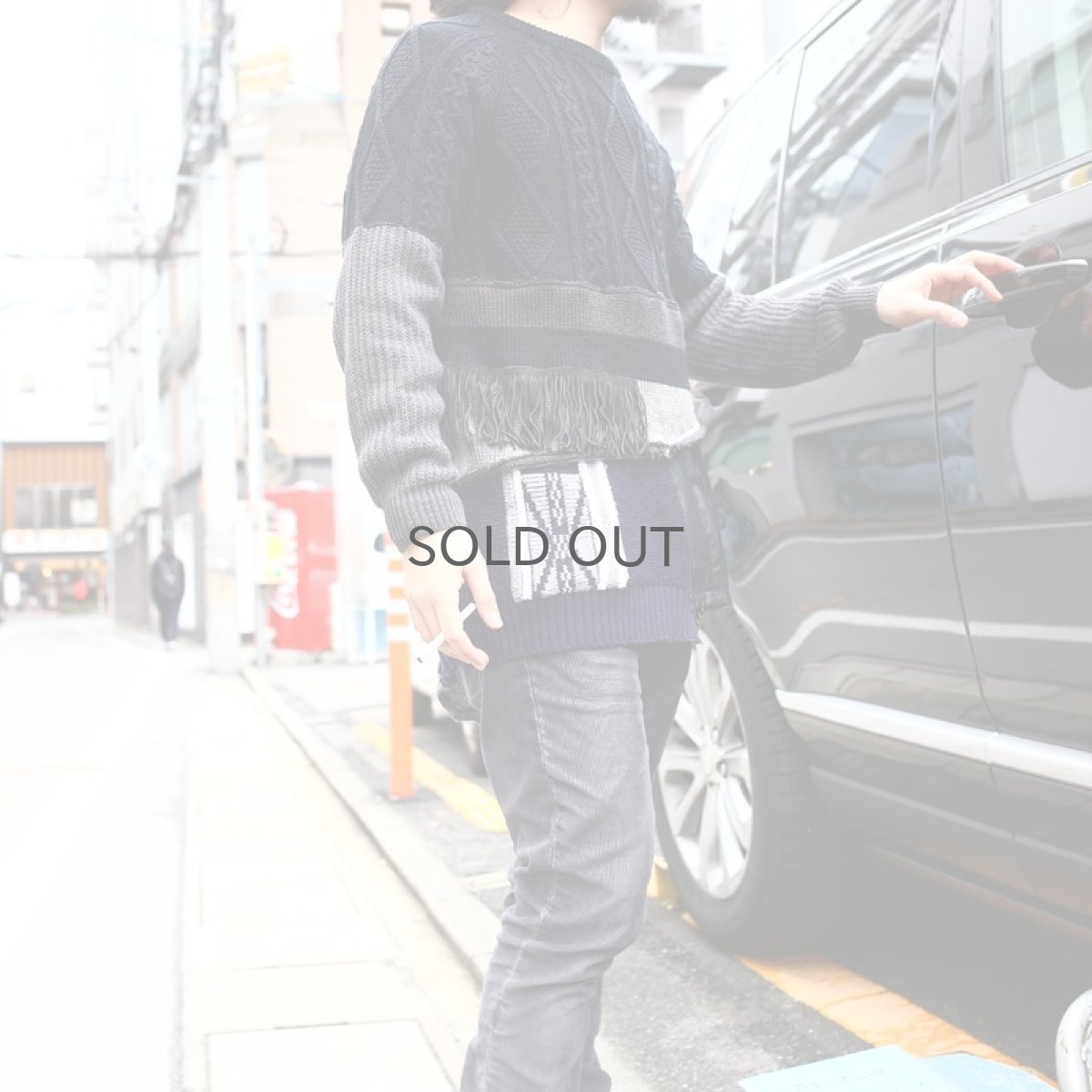 画像1: 【Wiz&Witch】- Planet Label "WEIRD CREW KNIT" / BLACK (1)