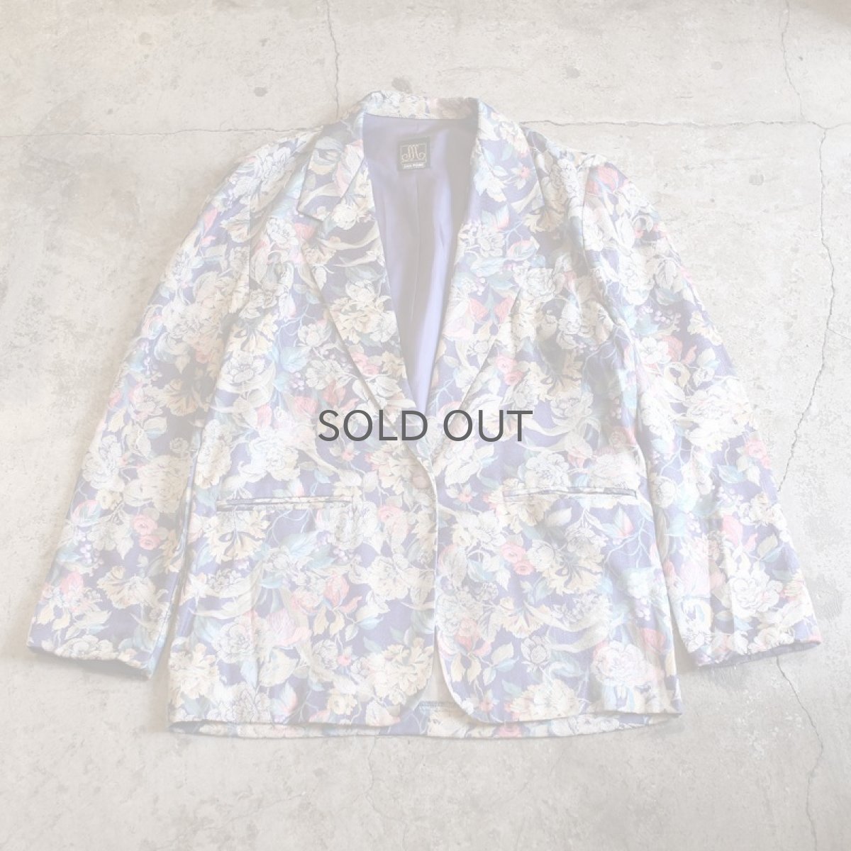 画像1: FLORAL PATTERN TAILORED JACKET / Ladies S / MADE IN USA (1)