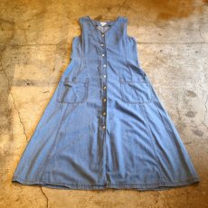 画像1: DESIGN DENIM N/S ONE-PIECE / Ladies M (1)