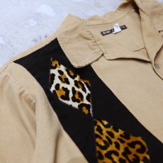 画像3: DIAMOND LEOPARD DESIGN SHIRT / Mens XL / MADE IN USA (3)