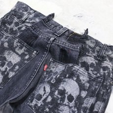 画像8: 【Wiz&Witch】"DIRTY BEAUTIFUL" SKULL TWINS DENIM PANTS / W30 (8)