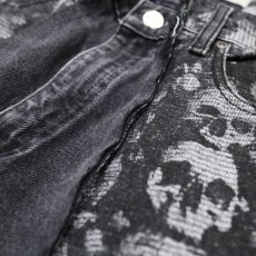 画像4: 【Wiz&Witch】"DIRTY BEAUTIFUL" SKULL TWINS DENIM PANTS / W30 (4)