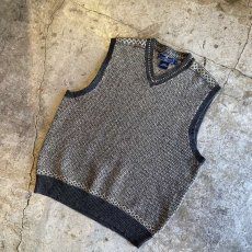 画像4: 【POLO SPORT】ALL OVER PATTERN V NECK DESIGN KNIT VEST / Ladies L (4)