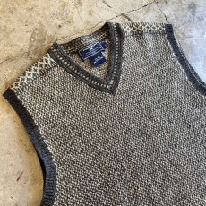 画像3: 【POLO SPORT】ALL OVER PATTERN V NECK DESIGN KNIT VEST / Ladies L (3)