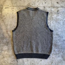 画像2: 【POLO SPORT】ALL OVER PATTERN V NECK DESIGN KNIT VEST / Ladies L (2)