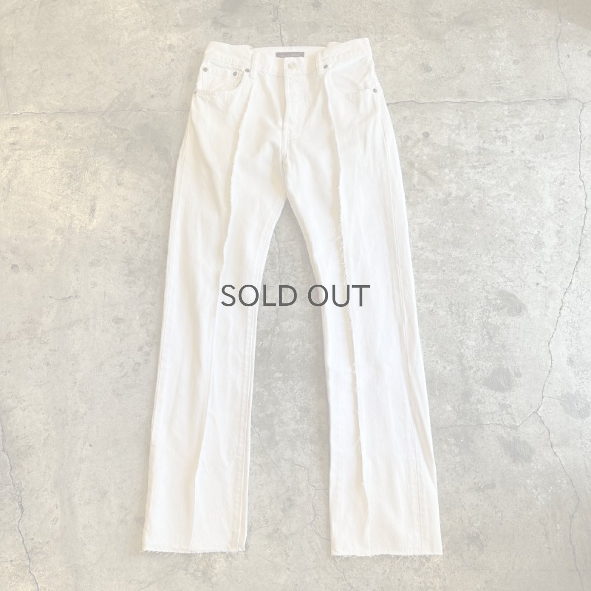 画像1: 【Wiz&Witch】FLARE CUT DENIM PANTS / W28(WHITE) (1)