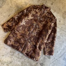 画像4: ALL OVER PATTERN BROWN COLOR CHINA JACKET / Ladies M (4)