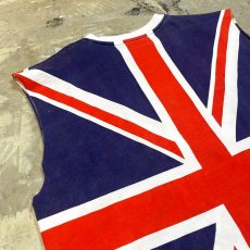 画像9: UNION JACK PATTERN CUT OFF N/S TEE / Mens L (9)