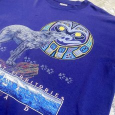 画像4: 90's WOLF PRINTED PATTERN S/S TEE / Mens XXL(XL) / MADE IN USA (4)