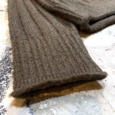 画像7: BROWN COLOR HI NECK RIB KNIT SWEATER / Mens L (7)