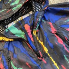 画像8: 【ADIDAS STELLASPORT】ALL OVER MIX COLOR TIE DYE PATTERN SHORT DESIGN ZIP UP ANORAK HOODIE TOPS / Ladies M (8)