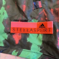 画像9: 【ADIDAS STELLASPORT】ALL OVER MIX COLOR TIE DYE PATTERN SHORT DESIGN ZIP UP ANORAK HOODIE TOPS / Ladies M (9)