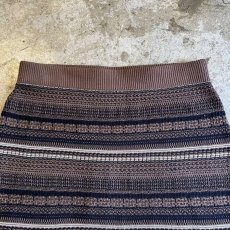 画像6: ALL OVER MULCH BORDER PATTERN COTTON KNIT LONG DESIGN SKIRT / W26~W31 (6)