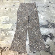 画像1: ALL OVER PAISLEY PATTERN PLEATED FLARE PANTS / W26~ (1)