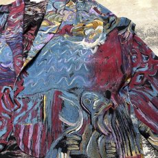 画像6: ALL OVER ART PATTERN SHAWL COLLAR JACKET / Mens M / MADE IN USA (6)