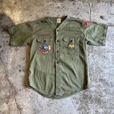 画像1: 60's VINTAGE PATCH DESIGN OFFICIAL S/S SHIRT / Ladies M (1)