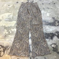 画像2: ALL OVER PAISLEY PATTERN PLEATED FLARE PANTS / W26~ (2)