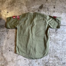 画像2: 60's VINTAGE PATCH DESIGN OFFICIAL S/S SHIRT / Ladies M (2)