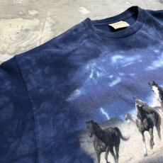 画像3: 90's HORSE PRINTED TIE DYE PATTERN S/S TEE / Mens XXL (3)