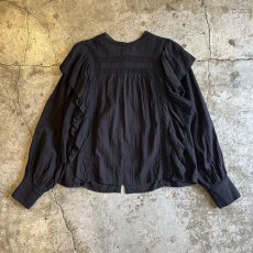 画像2: SIDE FRILL DESIGN VOLUME SLEEVE L/S BLOUSE / Ladies M (2)