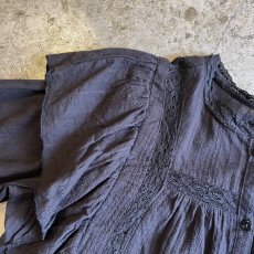 画像9: SIDE FRILL DESIGN VOLUME SLEEVE L/S BLOUSE / Ladies M (9)