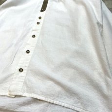 画像6: BUTTON FRONT COLOR SWITCHED COTTON L/S SHIRT / Mens L (6)