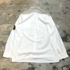 画像2: BUTTON FRONT COLOR SWITCHED COTTON L/S SHIRT / Mens L (2)