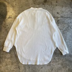 画像2: STAND COLLAR DESIGN WAFFLE L/S SHIRT / Ladies L (2)