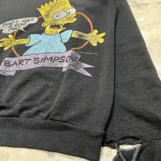 画像6: 80's BART SIMPSON PRINTED DAMAGE SWEAT / Mens M / MADE IN USA (6)