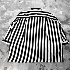 画像2: ALL OVER STRIPE PATTERN BIG SILHOUETTE SHIRT JACKET / Mens XL (2)