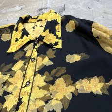 画像4: FLORAL PATTERN LAYERED FRONT L/S SHIRT / Mens L (4)