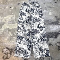 画像1: JUNGLE PATTERN ANIMAL PRINTED WIDE SILHOUETTE PANTS / ~W37 (1)