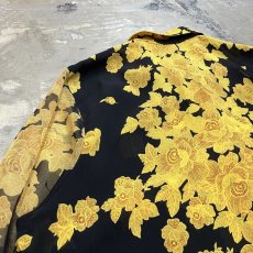 画像9: FLORAL PATTERN LAYERED FRONT L/S SHIRT / Mens L (9)