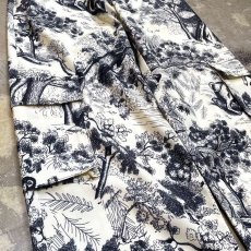 画像5: JUNGLE PATTERN ANIMAL PRINTED WIDE SILHOUETTE PANTS / ~W37 (5)