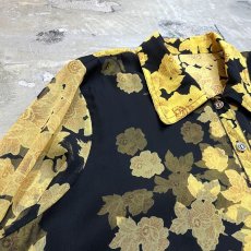 画像3: FLORAL PATTERN LAYERED FRONT L/S SHIRT / Mens L (3)