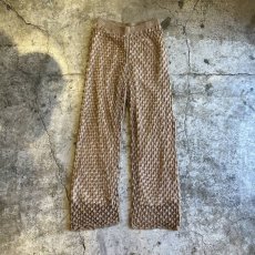 画像1: BEIGE COLOR CROCHET DESIGN PANTS / W25~W31 (1)