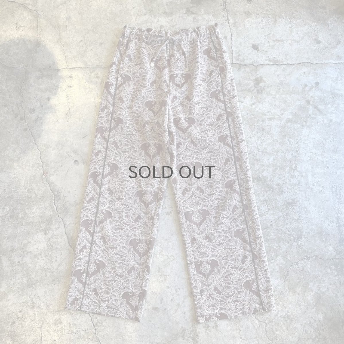 画像1: SIDE LINE DESIGN FLOWER PATTERN DESIGN PANTS / W25~W31 (1)