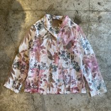 画像1: BOTANICAL ALL OVER PATTERN SHEER DESIGN JACKET / Ladies M (1)