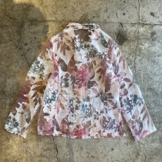 画像2: BOTANICAL ALL OVER PATTERN SHEER DESIGN JACKET / Ladies M (2)