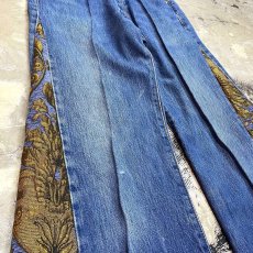 画像5: 【Wiz&Witch】SIDE ORIENTAL WIDE DENIM PANTS / W30 (5)