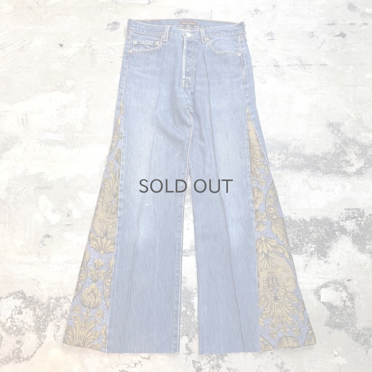 画像1: 【Wiz&Witch】SIDE ORIENTAL WIDE DENIM PANTS / W30 (1)