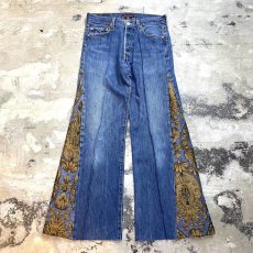 画像1: 【Wiz&Witch】SIDE ORIENTAL WIDE DENIM PANTS / W30 (1)