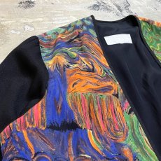 画像3: 90's ARTISTIC GRAPHIC PATTERN SWITCHED CARDIGAN / Mens L (3)