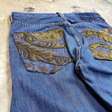 画像9: 【Wiz&Witch】SIDE ORIENTAL WIDE DENIM PANTS / W30 (9)