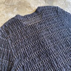 画像9: BLACK COLOR LACE GATHER DESIGN S/S CARDIGAN / Ladies M (9)