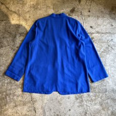 画像2: BLUE COLOR OVER DESIGN TAILORED JACKET / Ladies L(18)  (2)