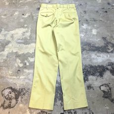 画像2: YELLOW COLOR 2TUCK STRAIGHT SILHOUETTE SLACKS / W31 (2)