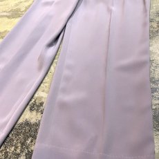 画像6: PURPLE COLOR 2TUCK STRAIGHT SILHOUETTE SLACKS / W32 (6)