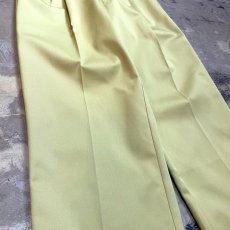 画像5: YELLOW COLOR 2TUCK STRAIGHT SILHOUETTE SLACKS / W31 (5)