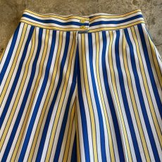 画像6: OLD COLOR STRIPES PATTERN FLARE PANTS / W28 (6)